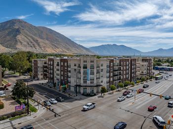 Aerial view of residential area building